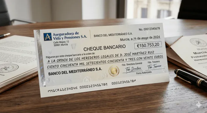 Reembolso del capital sobrante no utilizado del seguro de decesos entregado a los herederos.