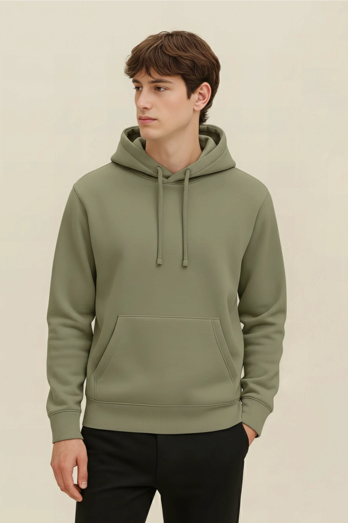Pullover Hoodie in Olive Fog 2