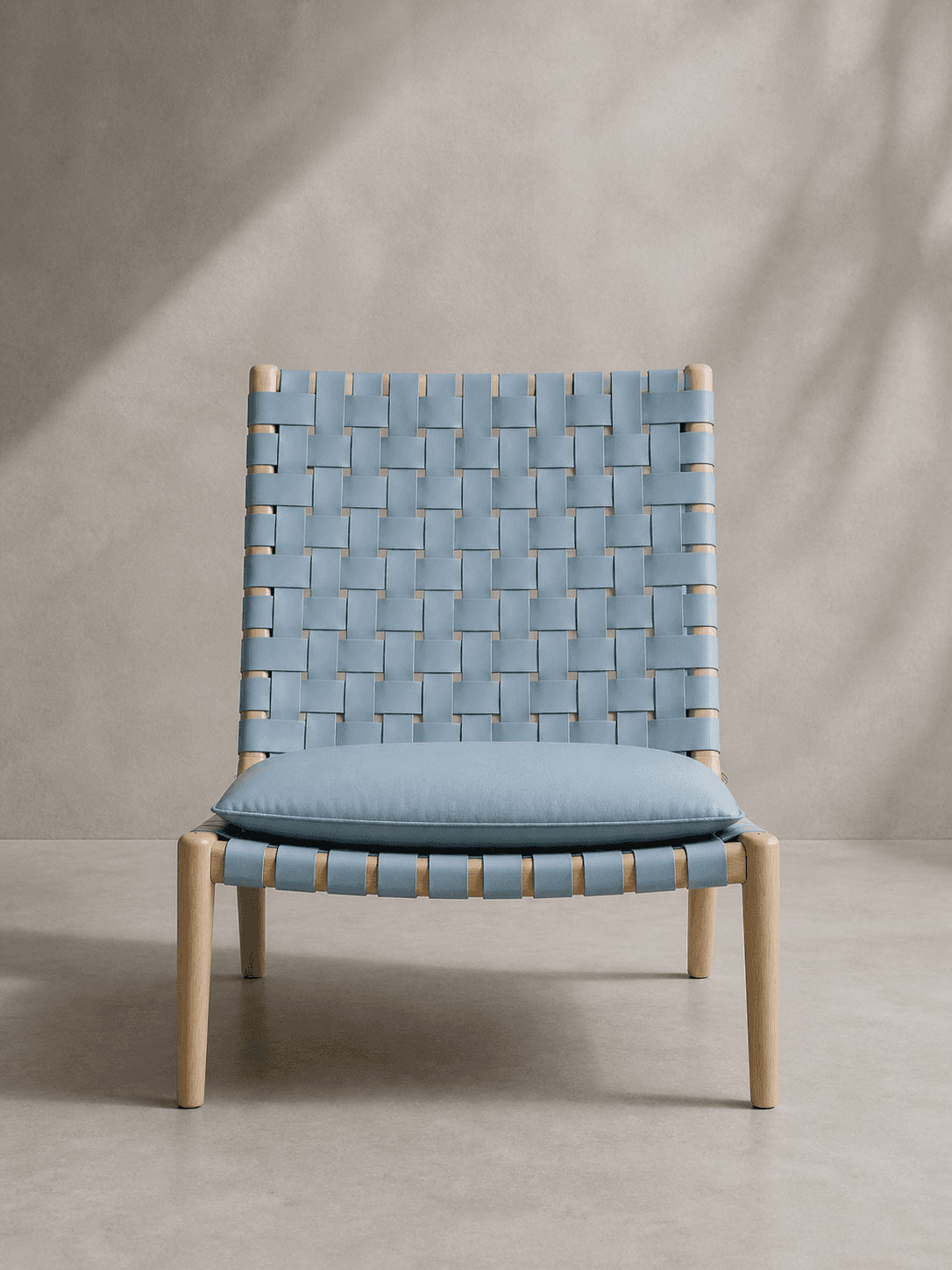 Blue leather chair