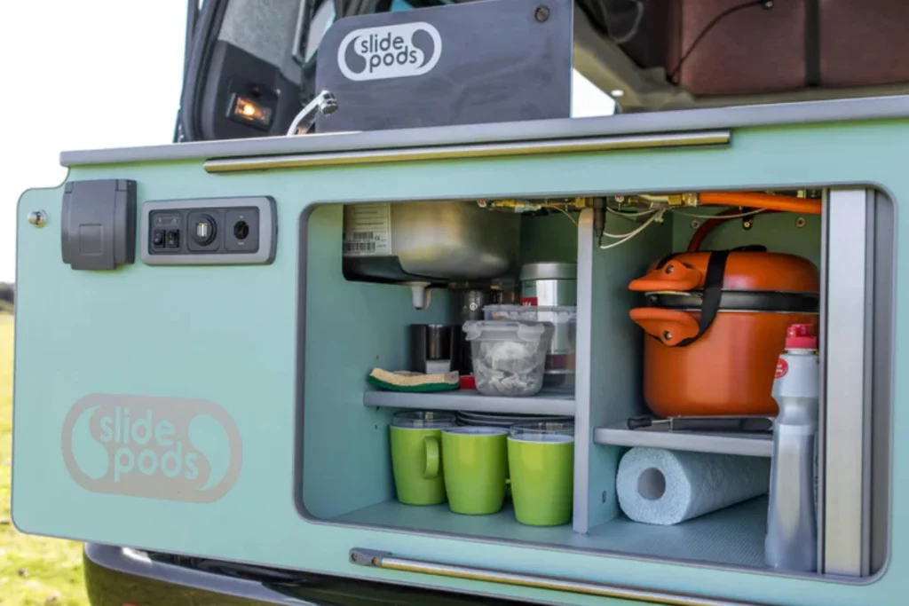 VW Transporter slidepod rear kitchen