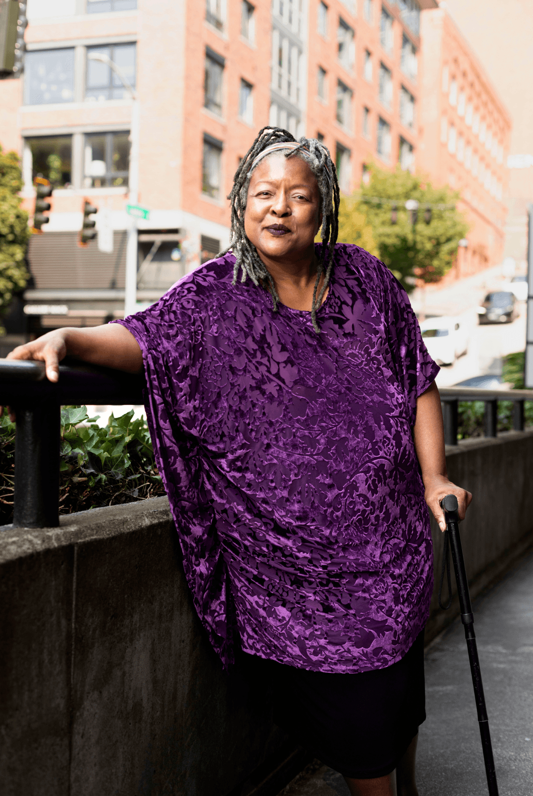 Possible member smiling and looking at the camera.