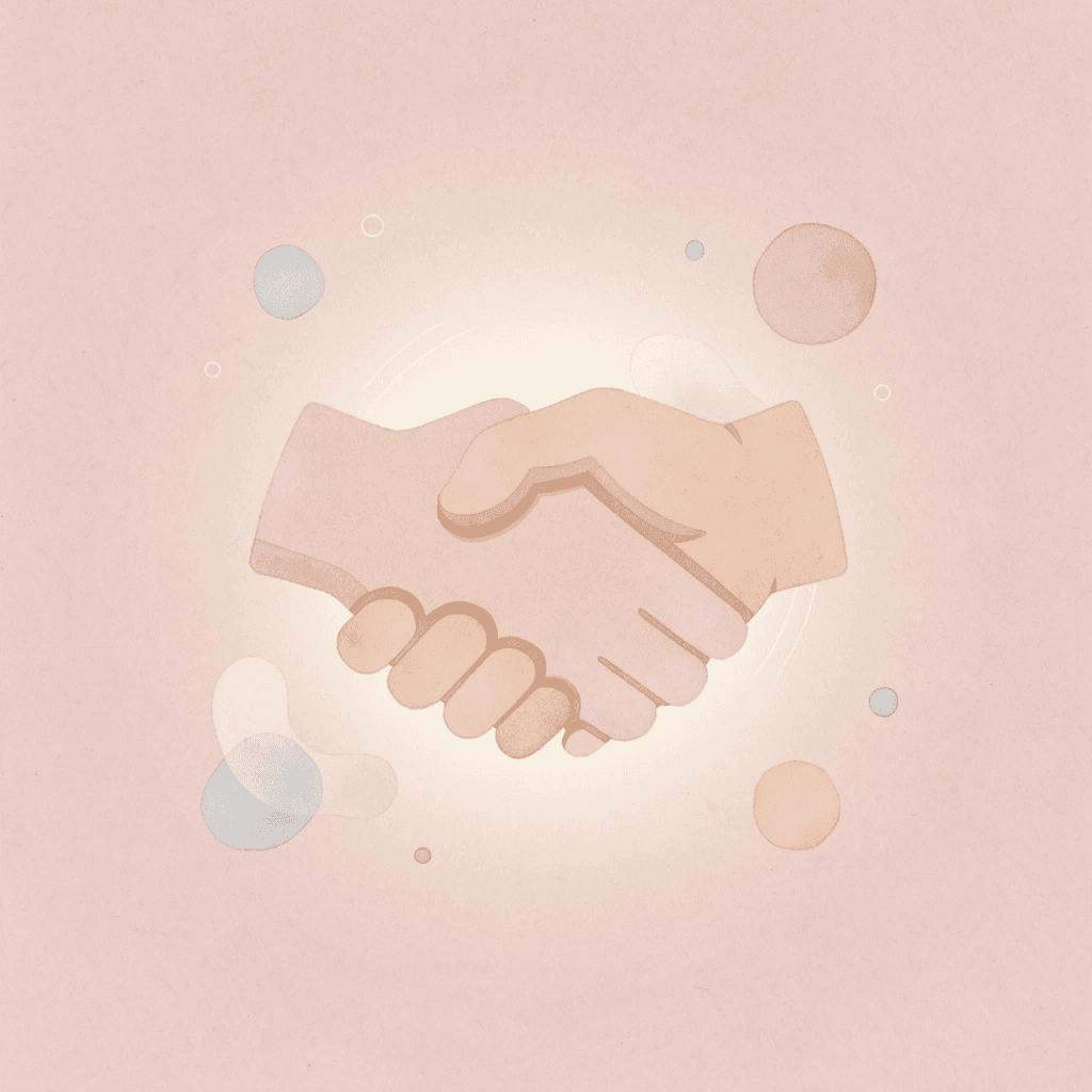 Handshake icon representing respect and social connection in Arabic culture