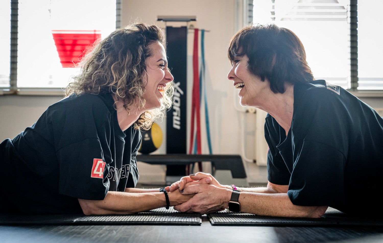 Woman in a boxing class