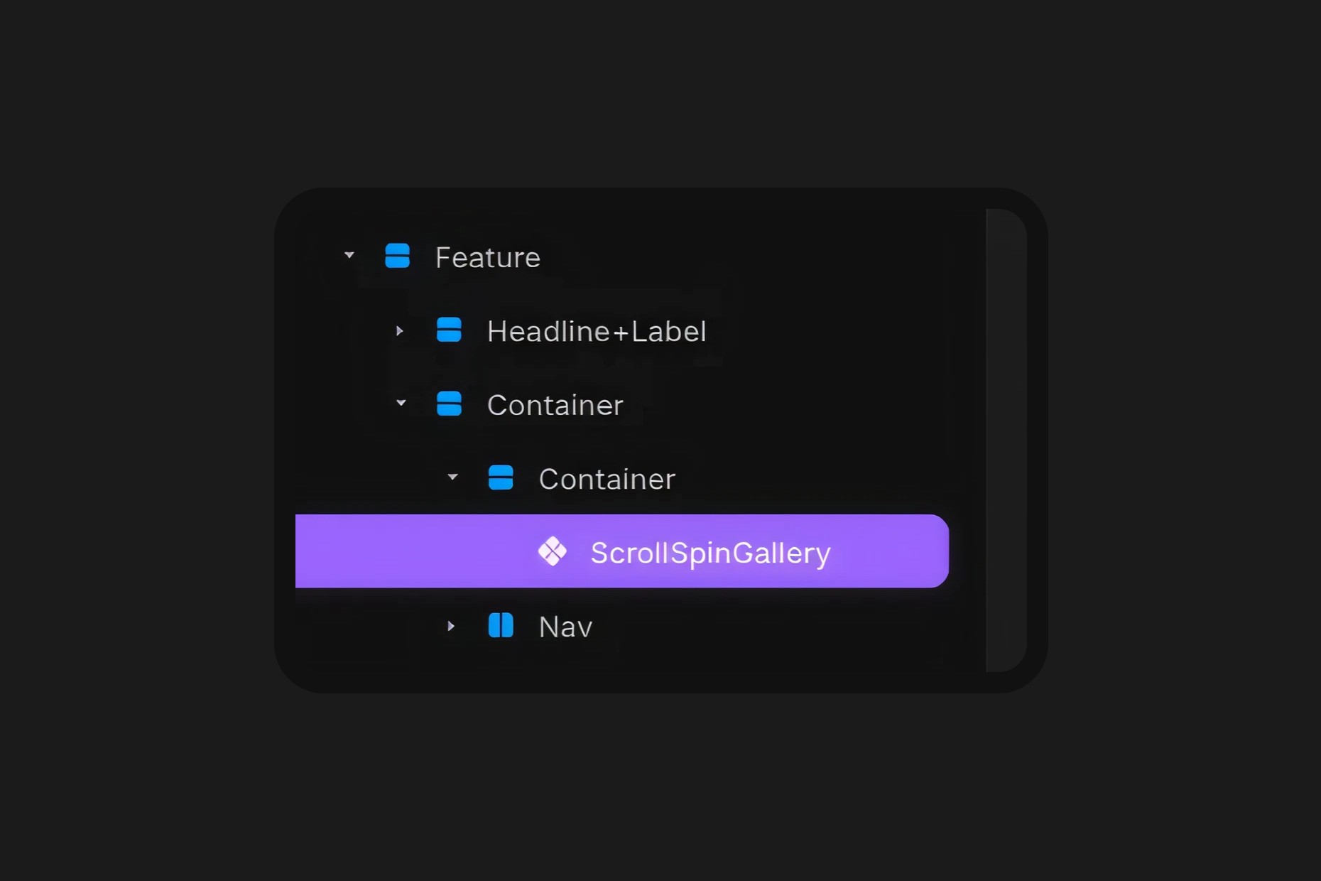scroll spin gallery for framer component support page