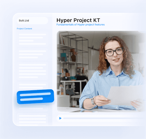 A woman smiles while holding a document, with a digital interface displaying "Paper Project X" in the background.