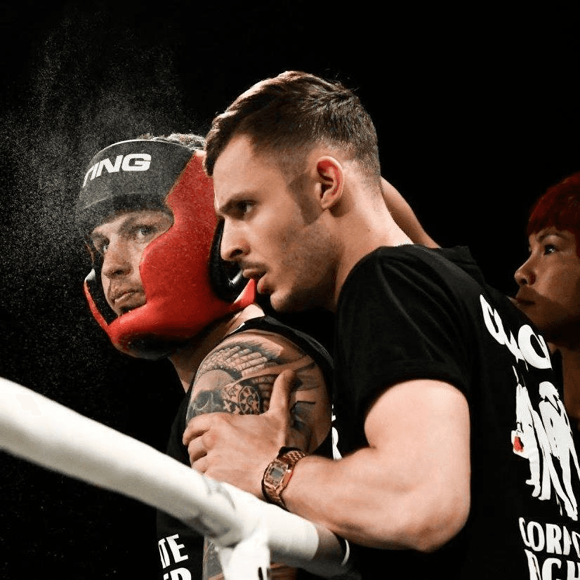 Danilo Dash Creati coaching a student in a private one-on-one boxing session.
