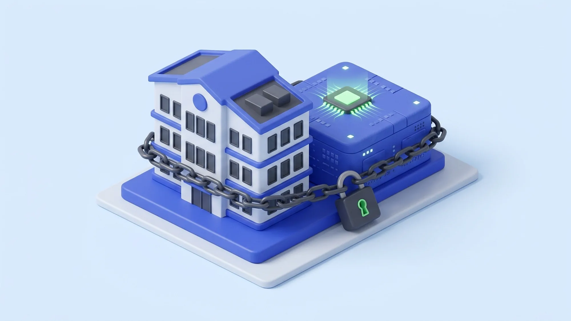 3D illustration of the lock-in created by proprietary BPO platforms