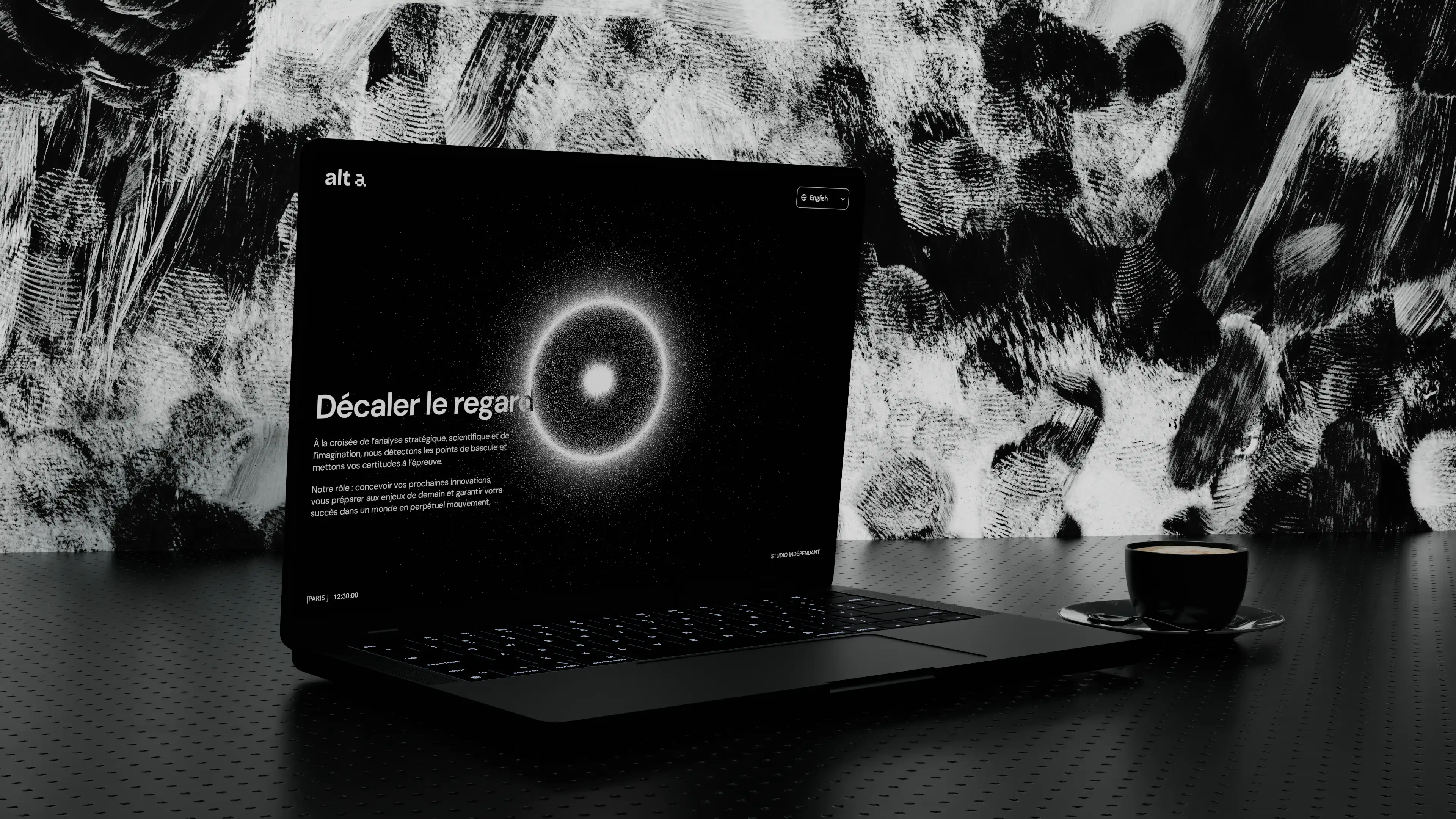 Mockup 3D du site de l'entreprise Alt-a