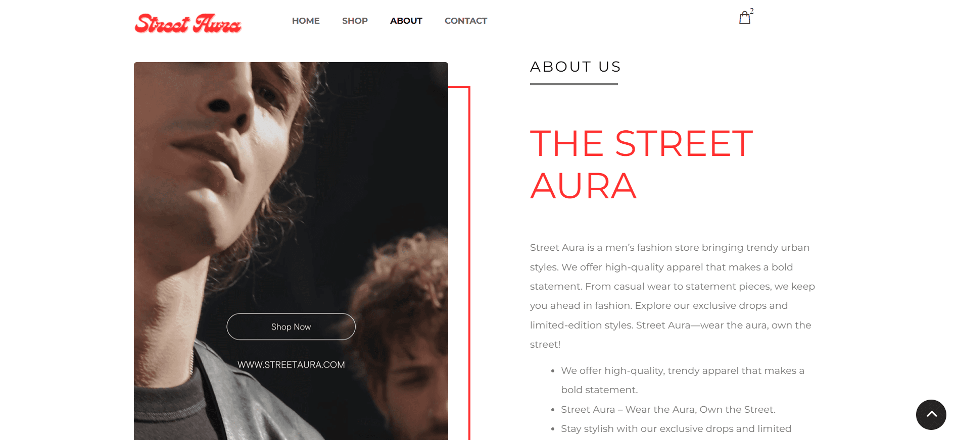 About Us page