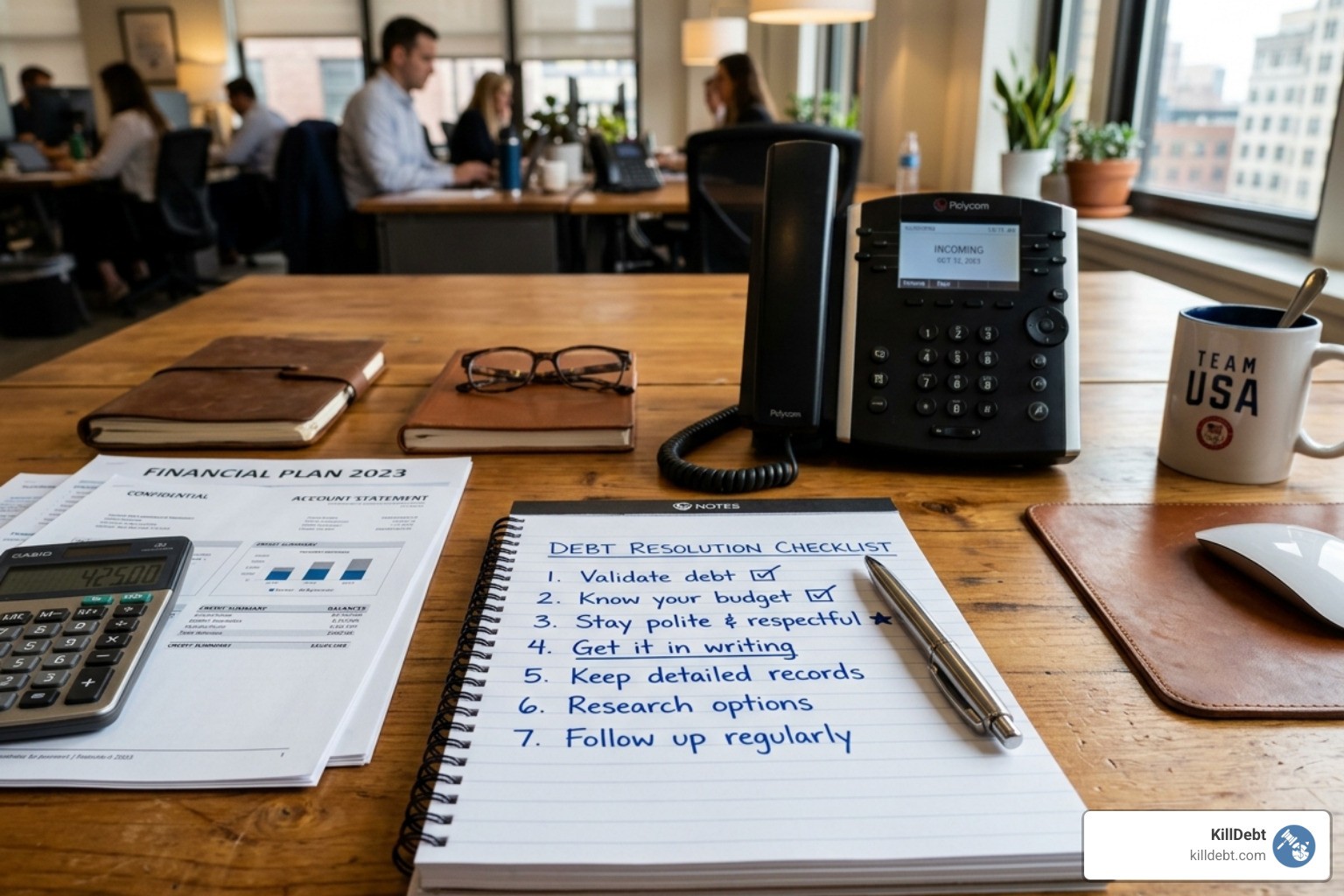Professional negotiation checklist: Validate debt, Know your budget, Stay polite, Get it in writing - how negotiate lower