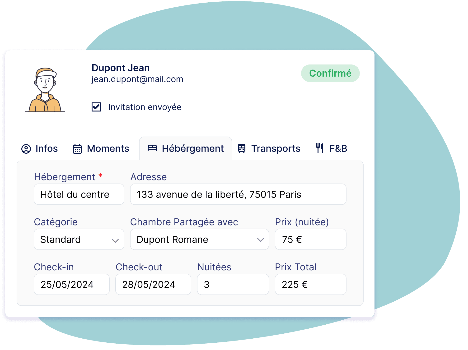 Gestion des invités & logistique I Planit