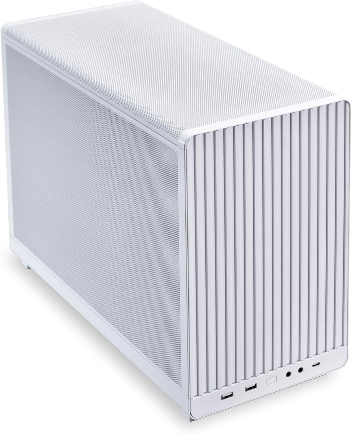 This is an image of the Lian Li A3 mATX case, designed for compact, high-performance builds with a sleek design and efficient cooling.