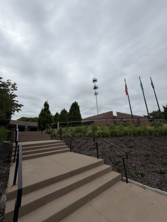 Courtyard outside of Prairie Village Municipal Court, Prairie Village, Kansas