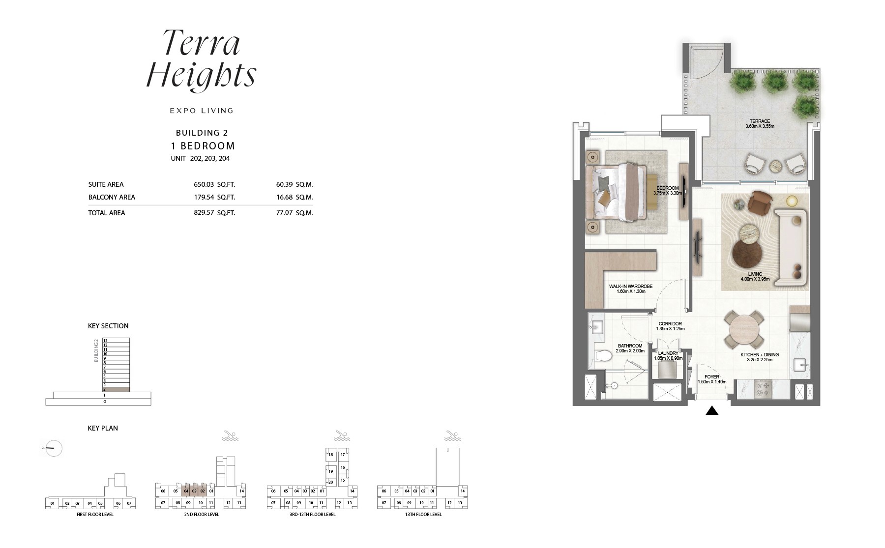 Terra Heights by Emaar Floor Plan 1BR