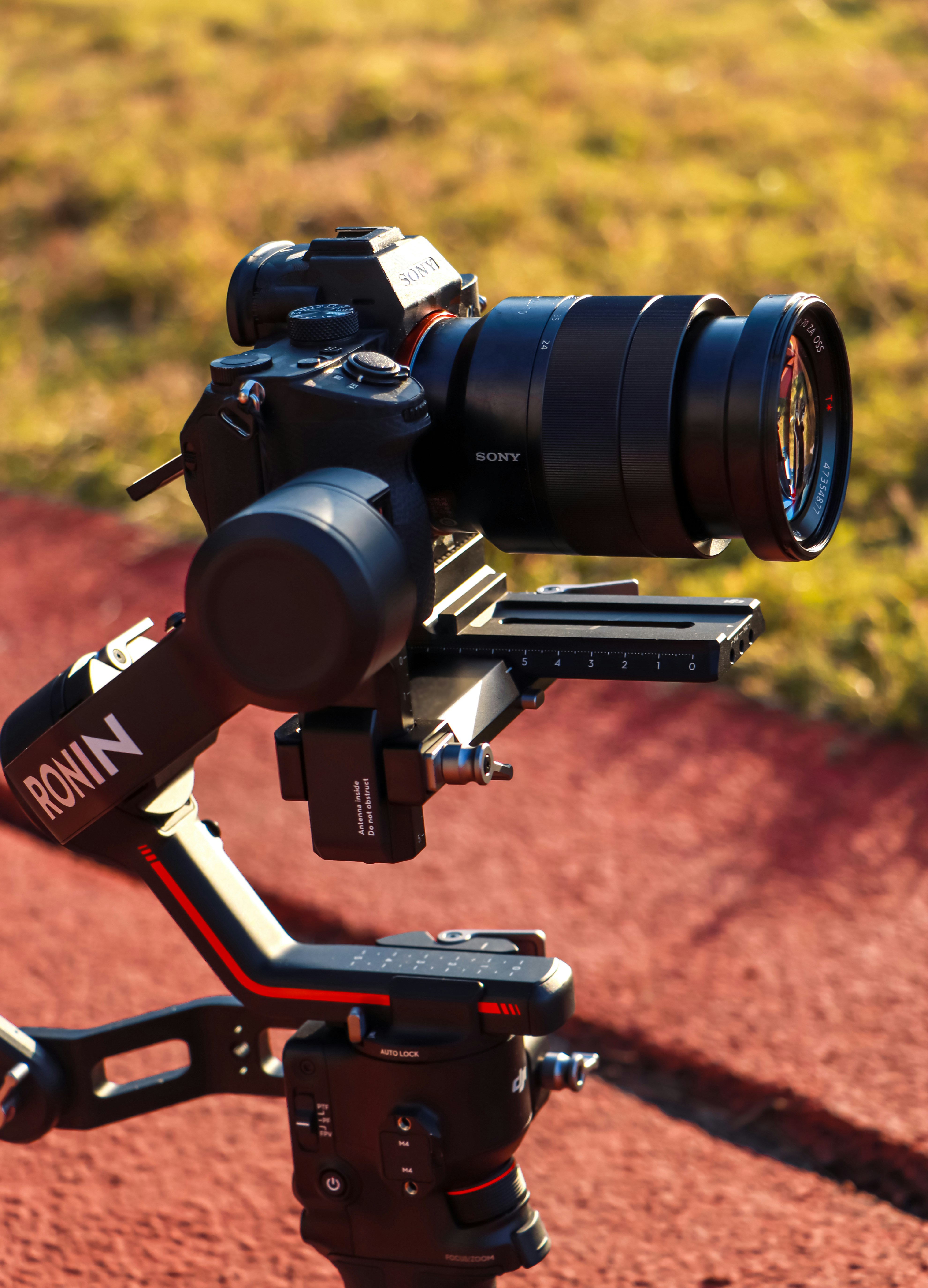 A woman wearing a purple sweater holds a green smartphone and smiles warmly under a clear blue sky, conveying happiness and connectivity.
