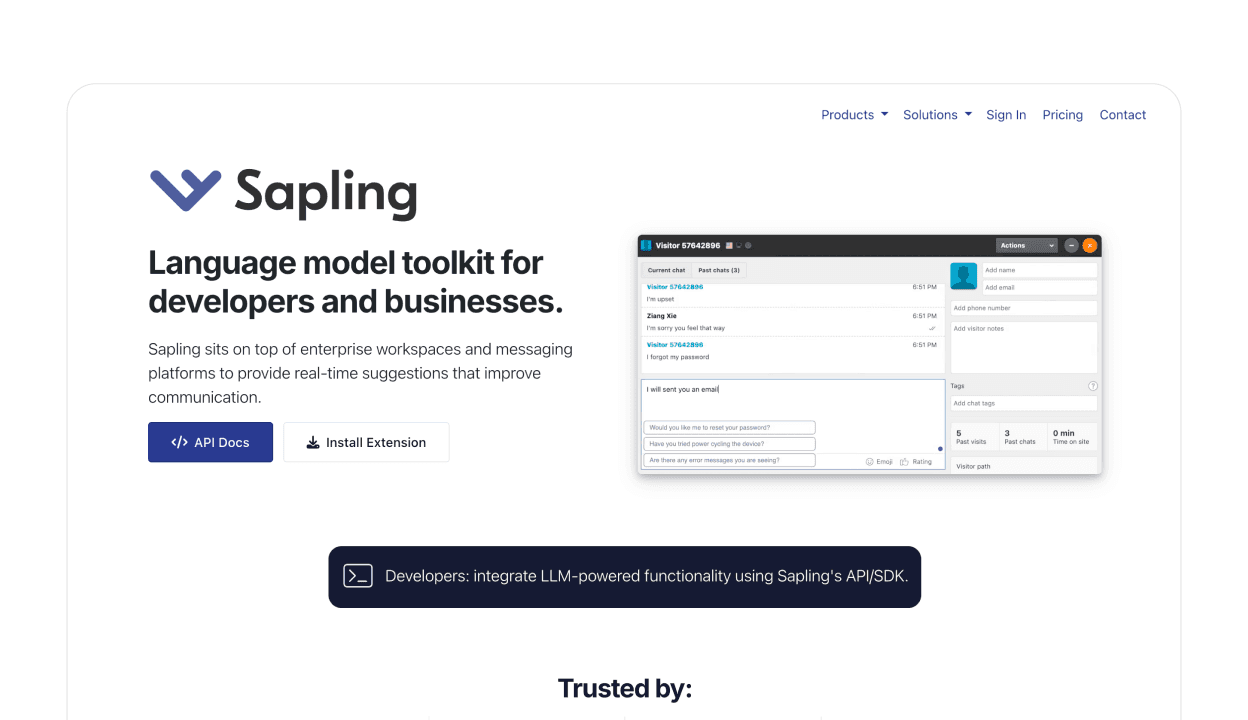 Sapling AI writing assistant for teams