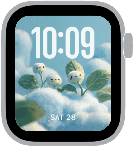 cloud sprouts Apple Watch face preview 1 featuring summer.