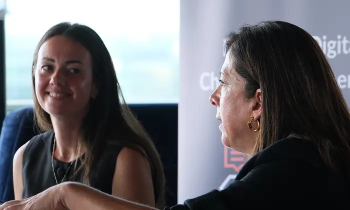 Emily Kindness and Ana Monzon talking