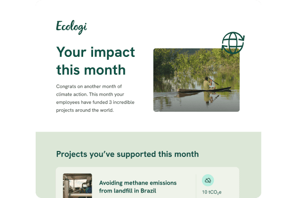 Compensate using carbon credits