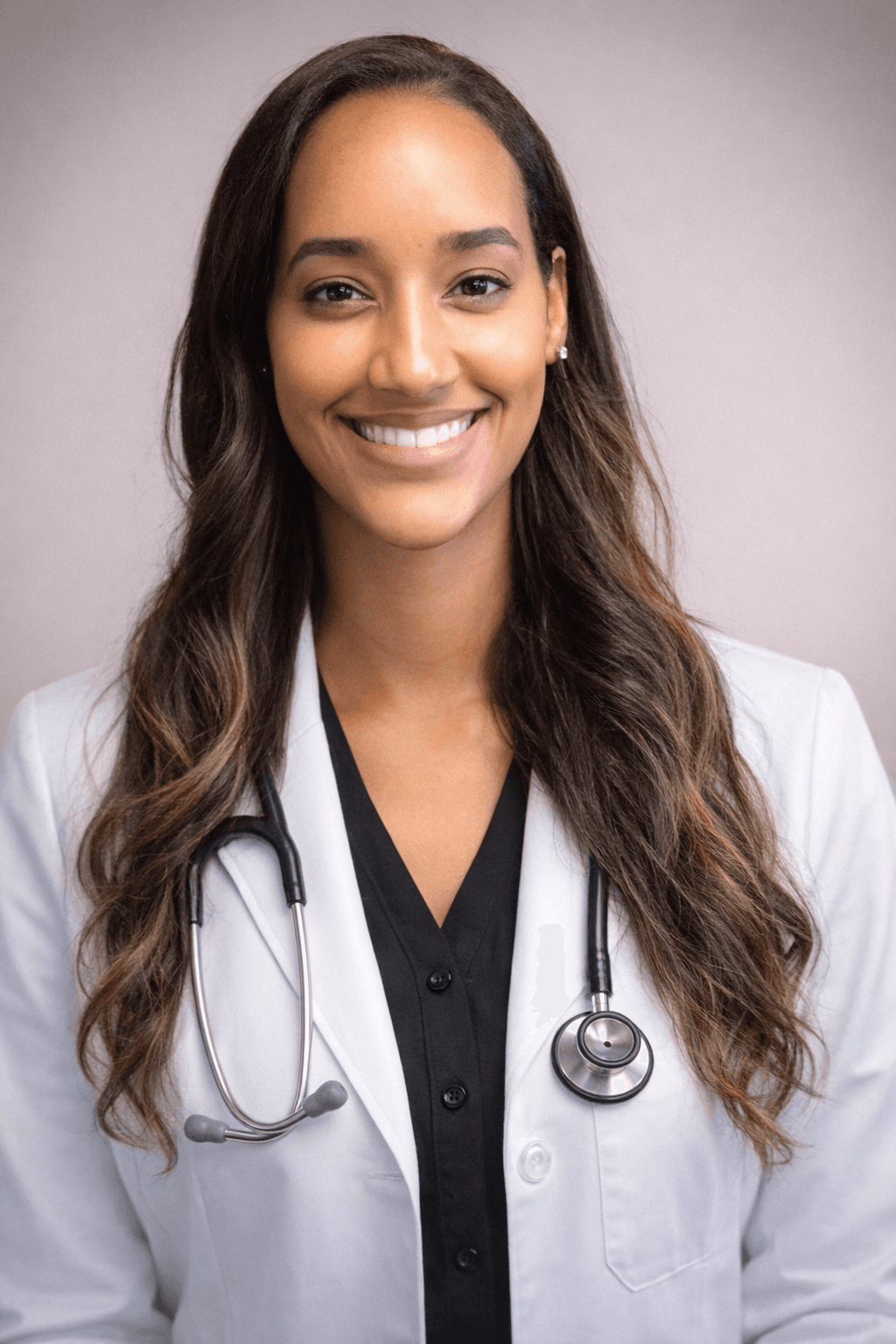 friendly female pediatrician touches shoulder teenage