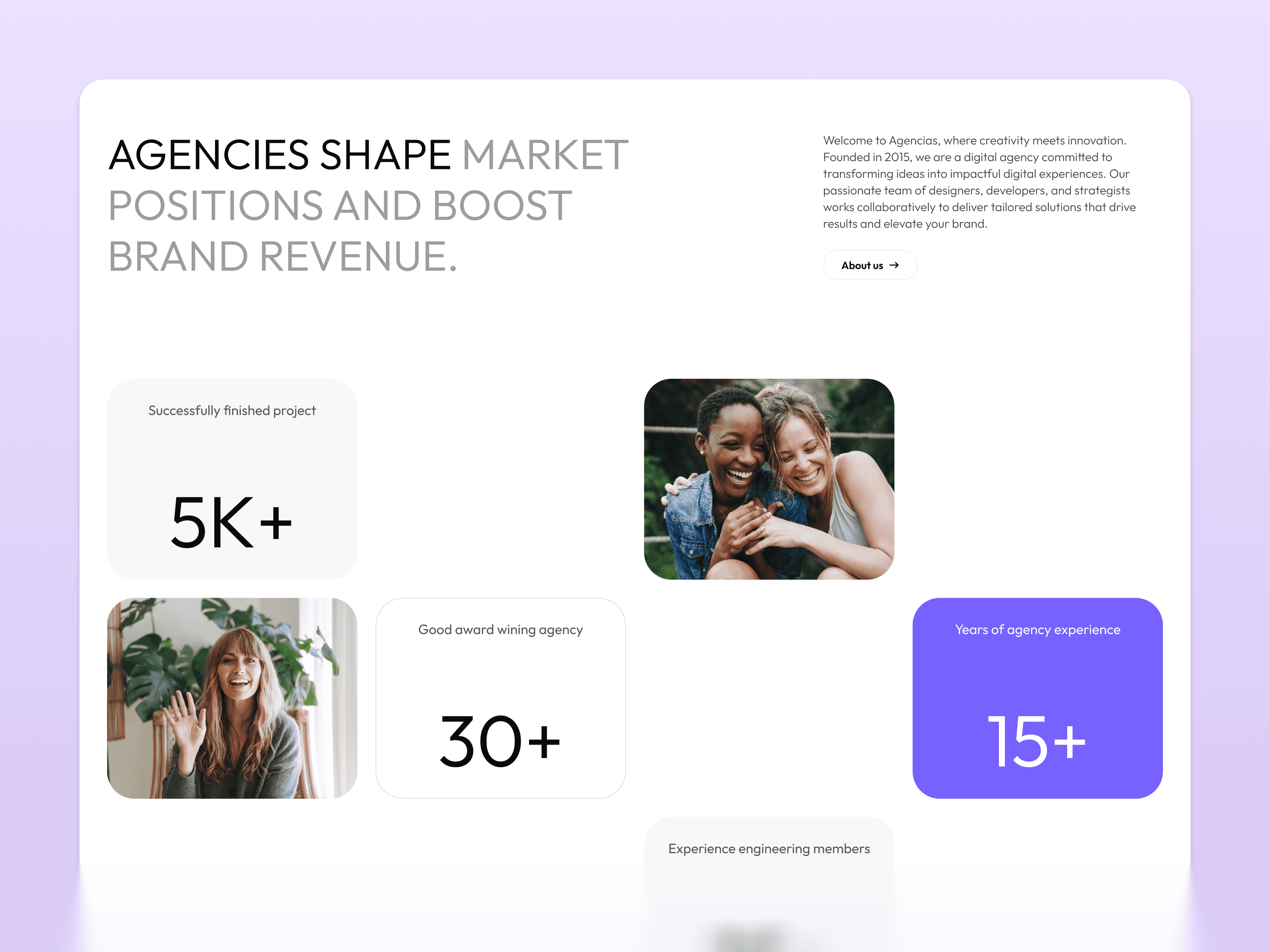 Framer creative agency template