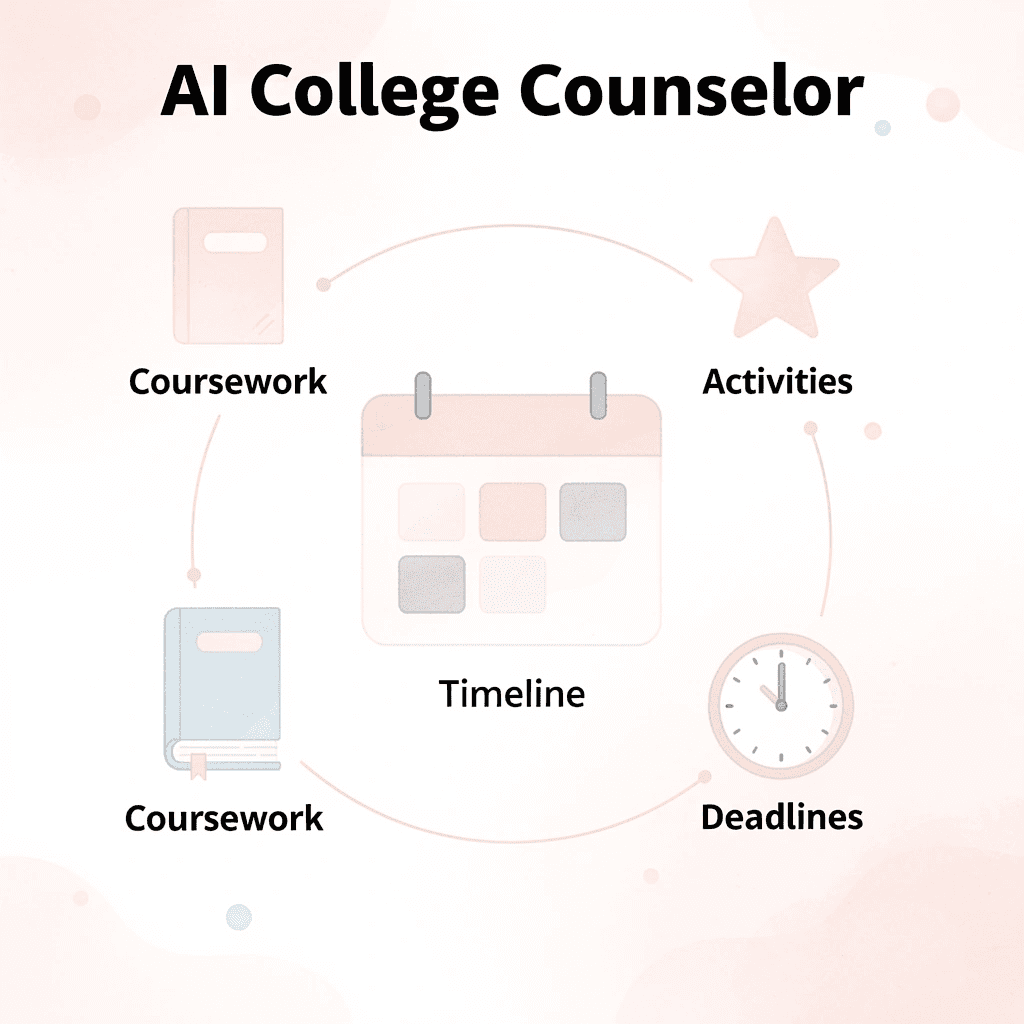  AI college counselor connecting timeline, coursework, activities and deadlines