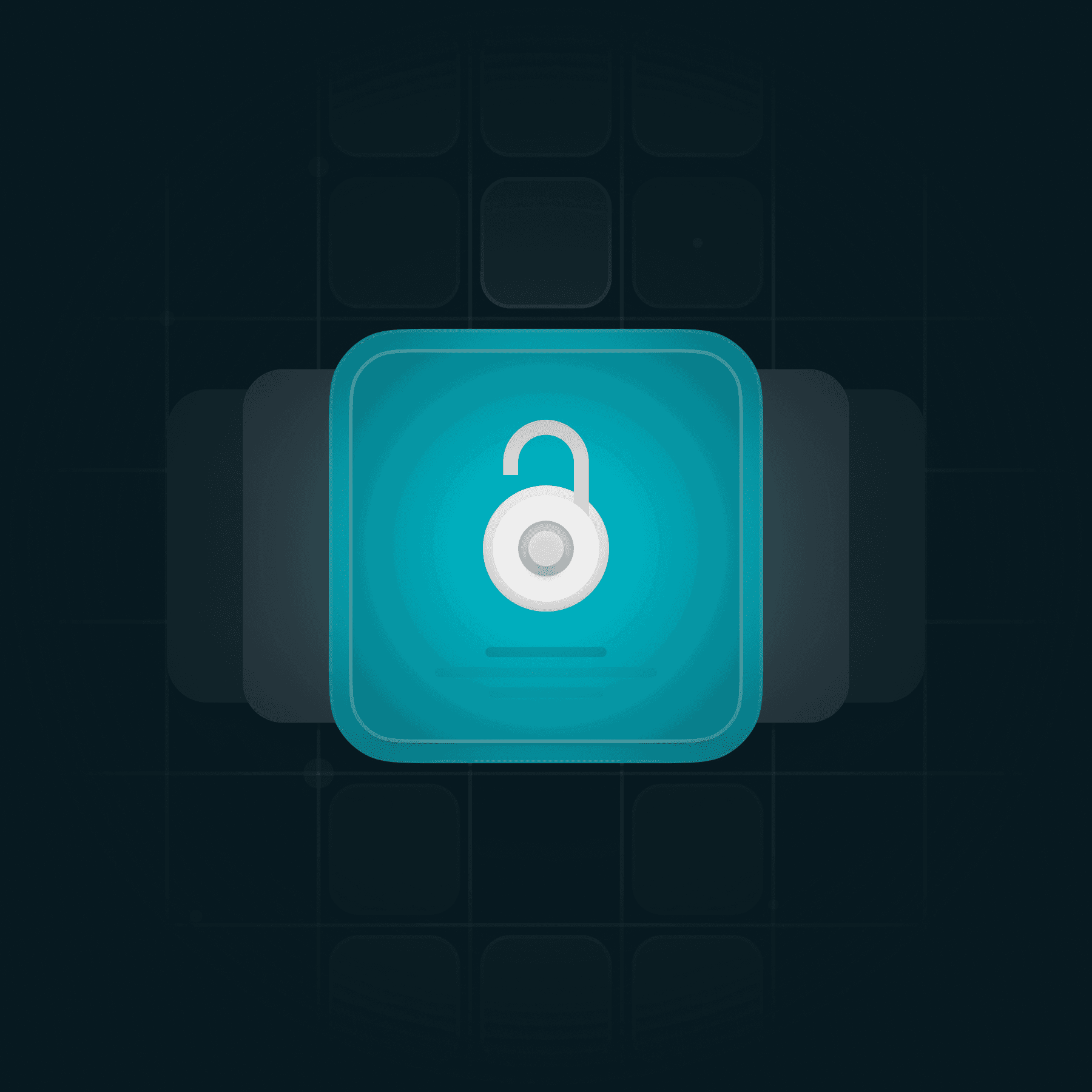 Secure access module with an unlocked state indicator