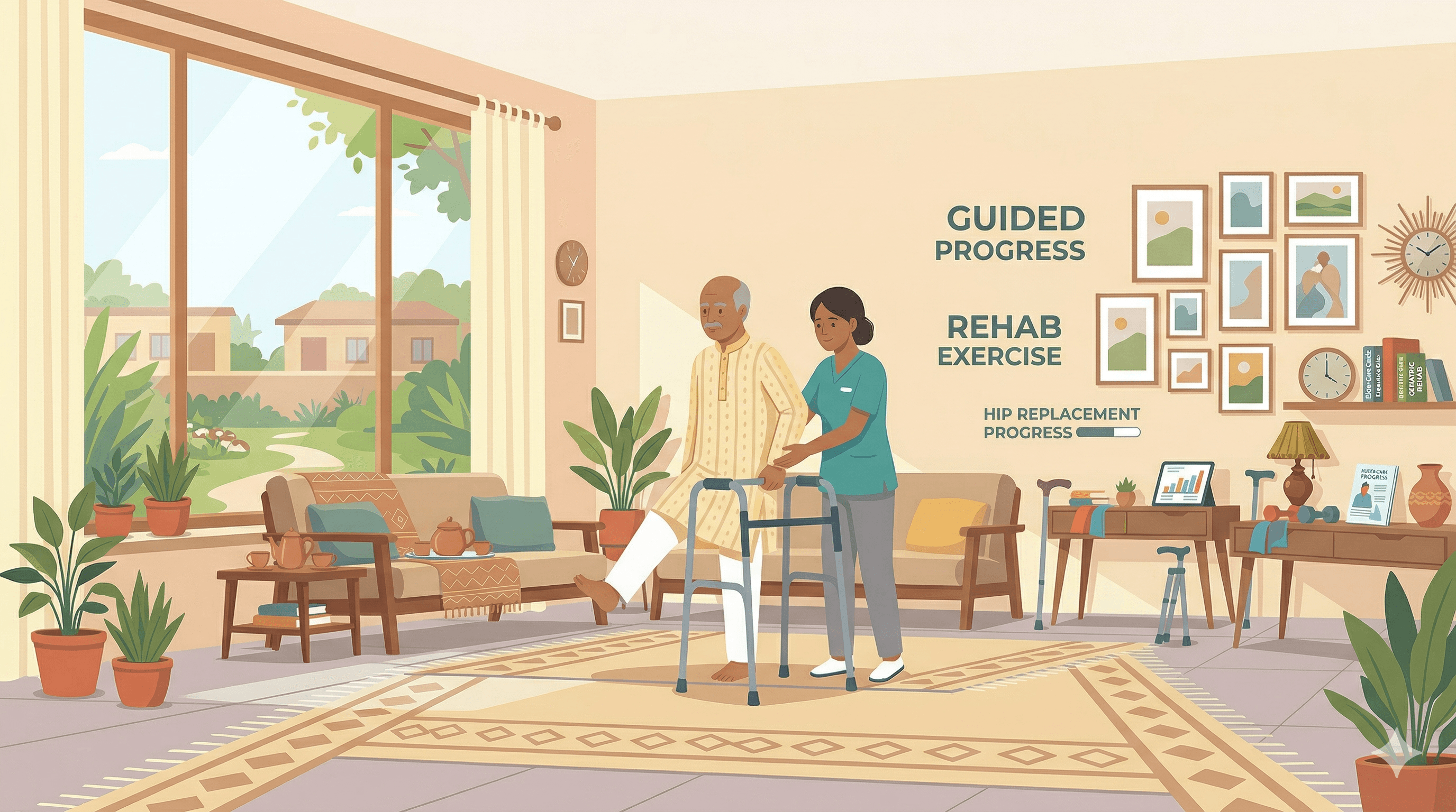 Hip replacement recovery at home