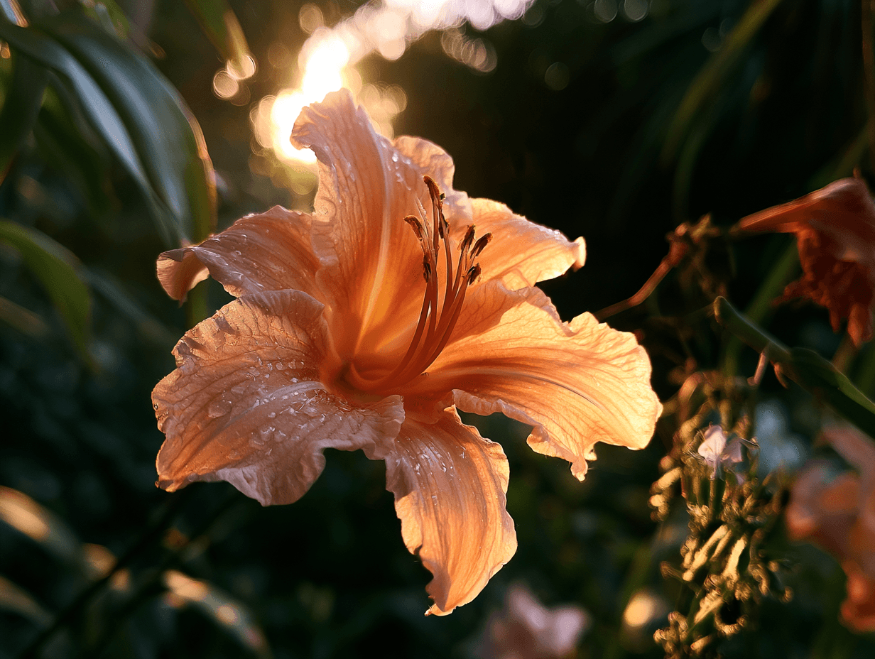 A flower in golden light — an Ayurvedic essay on rest, power, and self-care for women