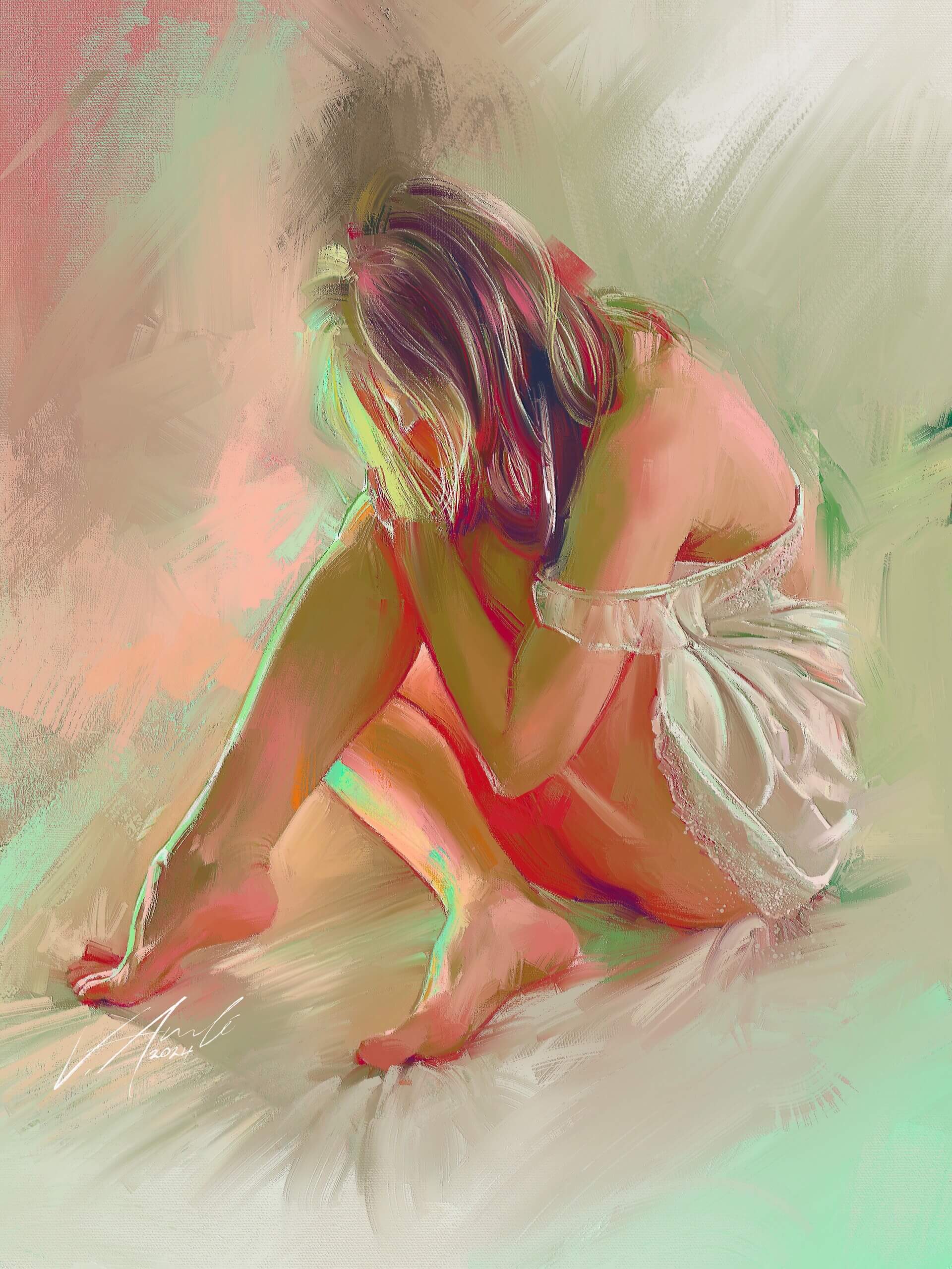 Victor Amle, digital drawing, Model, painting, Norway