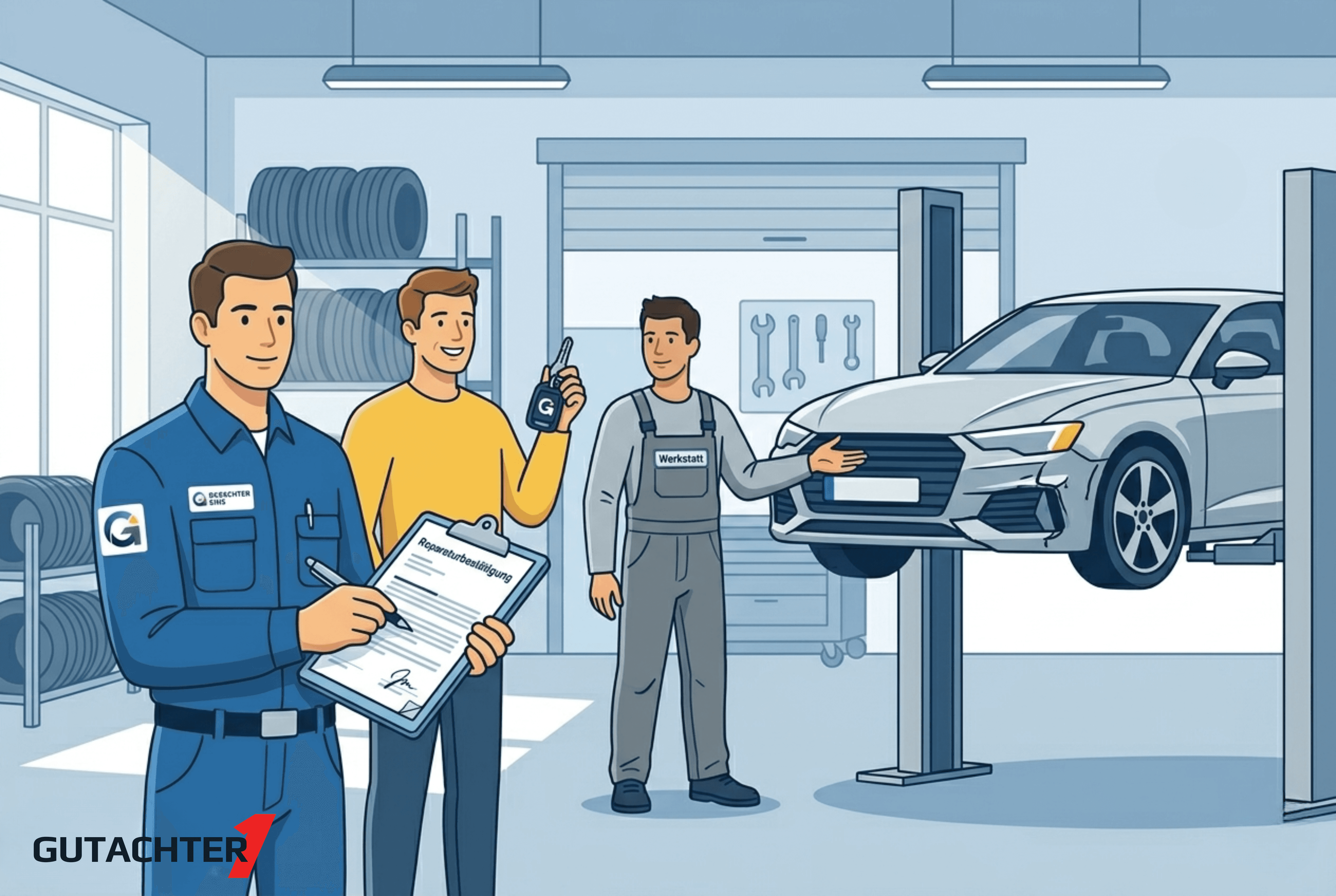 Reperaturbestätigung Kfz Gutachten