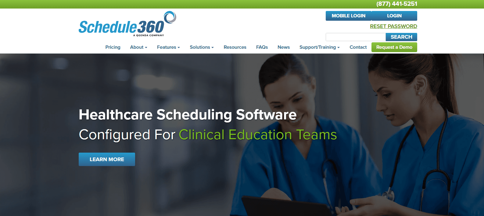 Schedule360 homepage