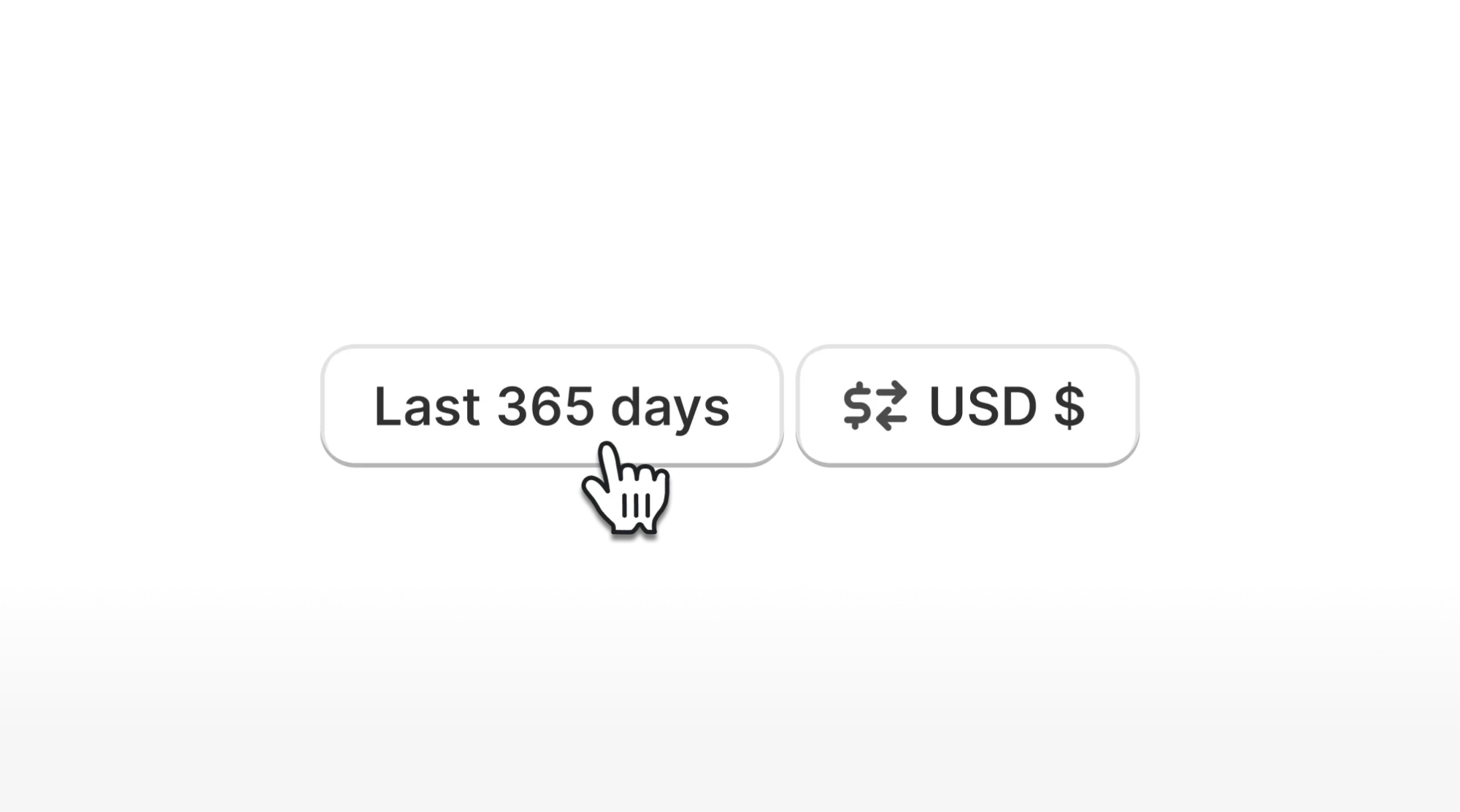 Date range and currency controls