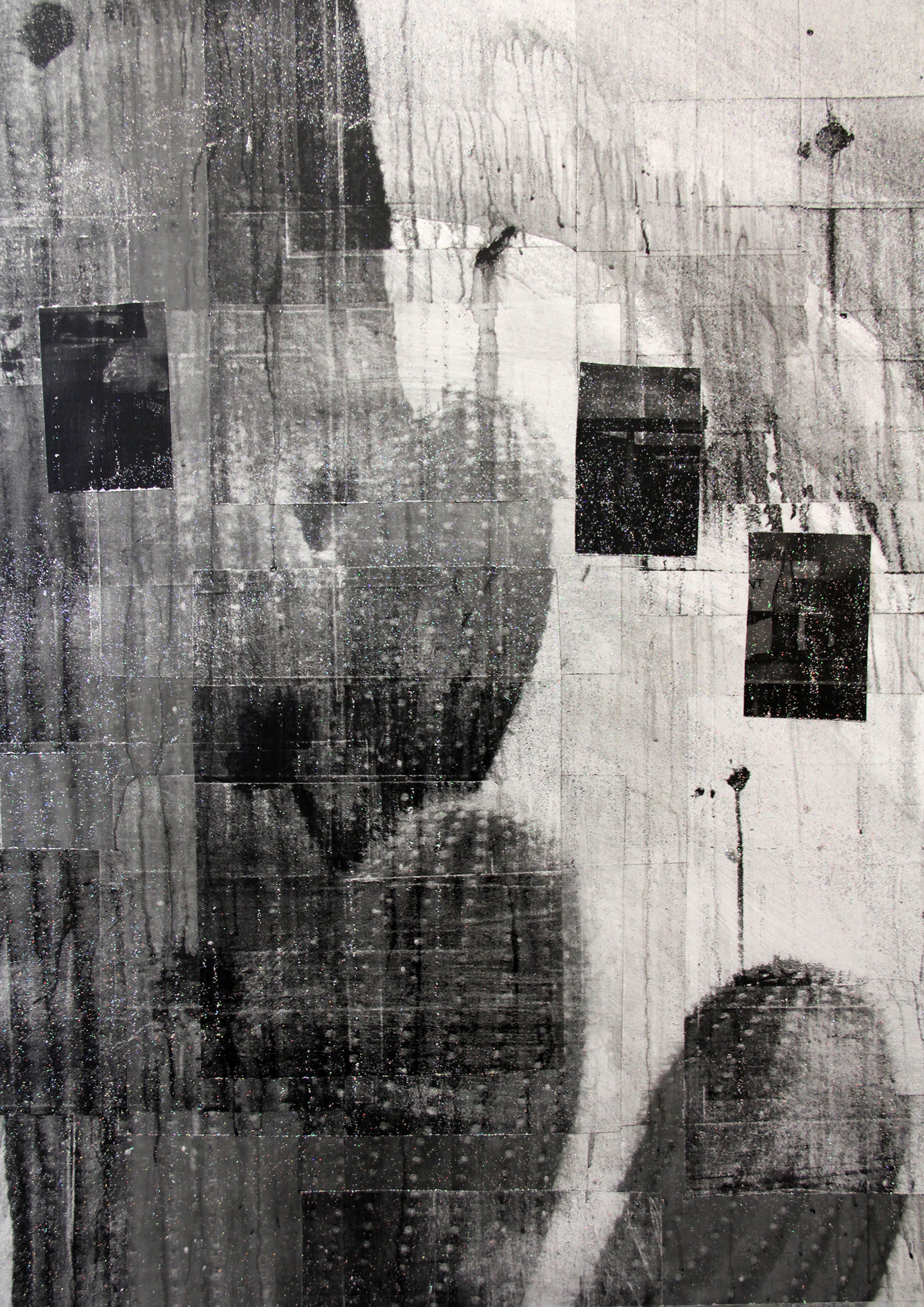 Nicholas Cheveldave artwork collage on canvas