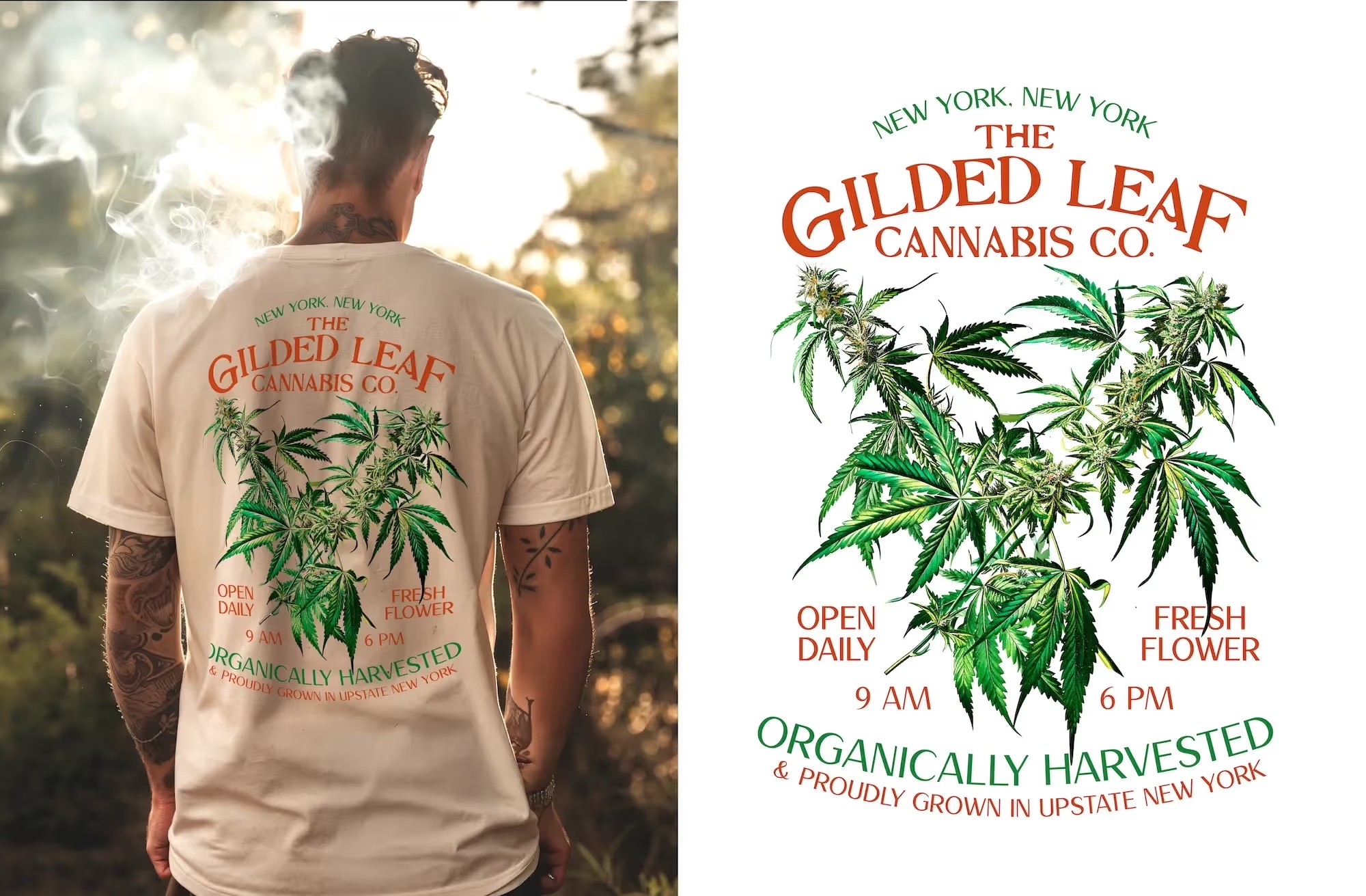 Gilded Leaf Cannabis Co. Shirt Design