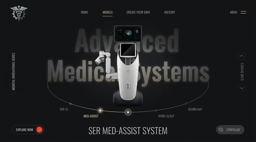 Digital twin experience of a surgical robot 