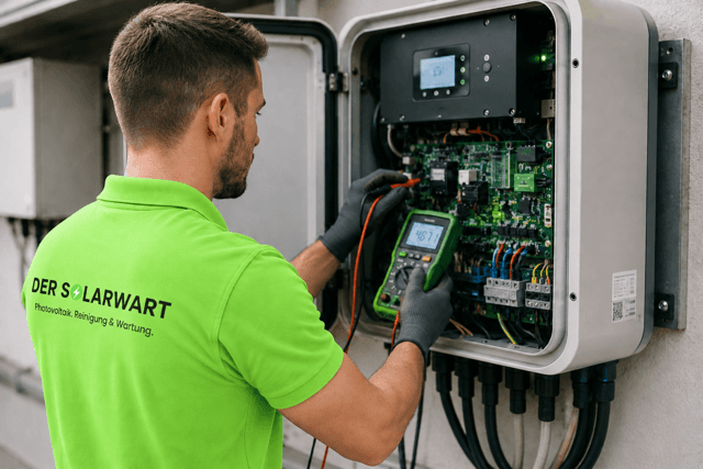 Fachgerechte Wartung und Inspektion von Photovoltaikanlagen für höchste Sicherheit – durchgeführt von DER SOLARWART.