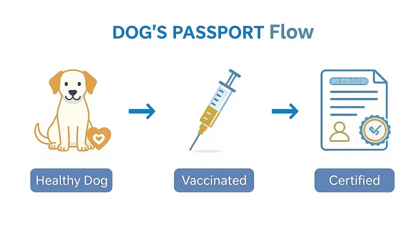 Infographic about health certificate for dog travel
