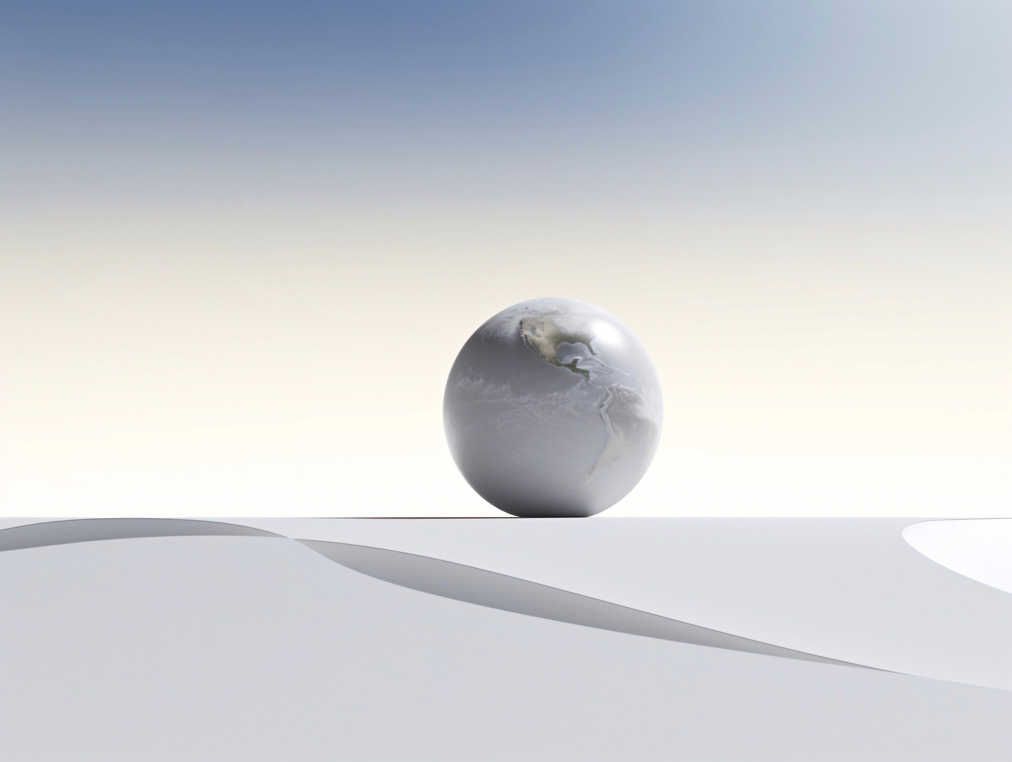 3d earth planet shape with chrome texture