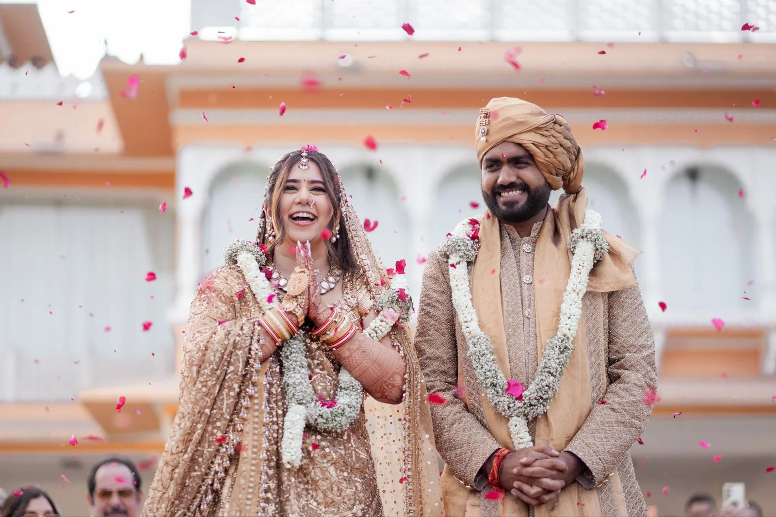 Juvhi and Divij ivory and gold Baraat and wedding — Behind The Scene