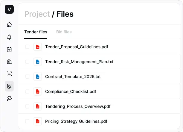 Volve dashboard showing portfolio learnings and tender evaluation activity