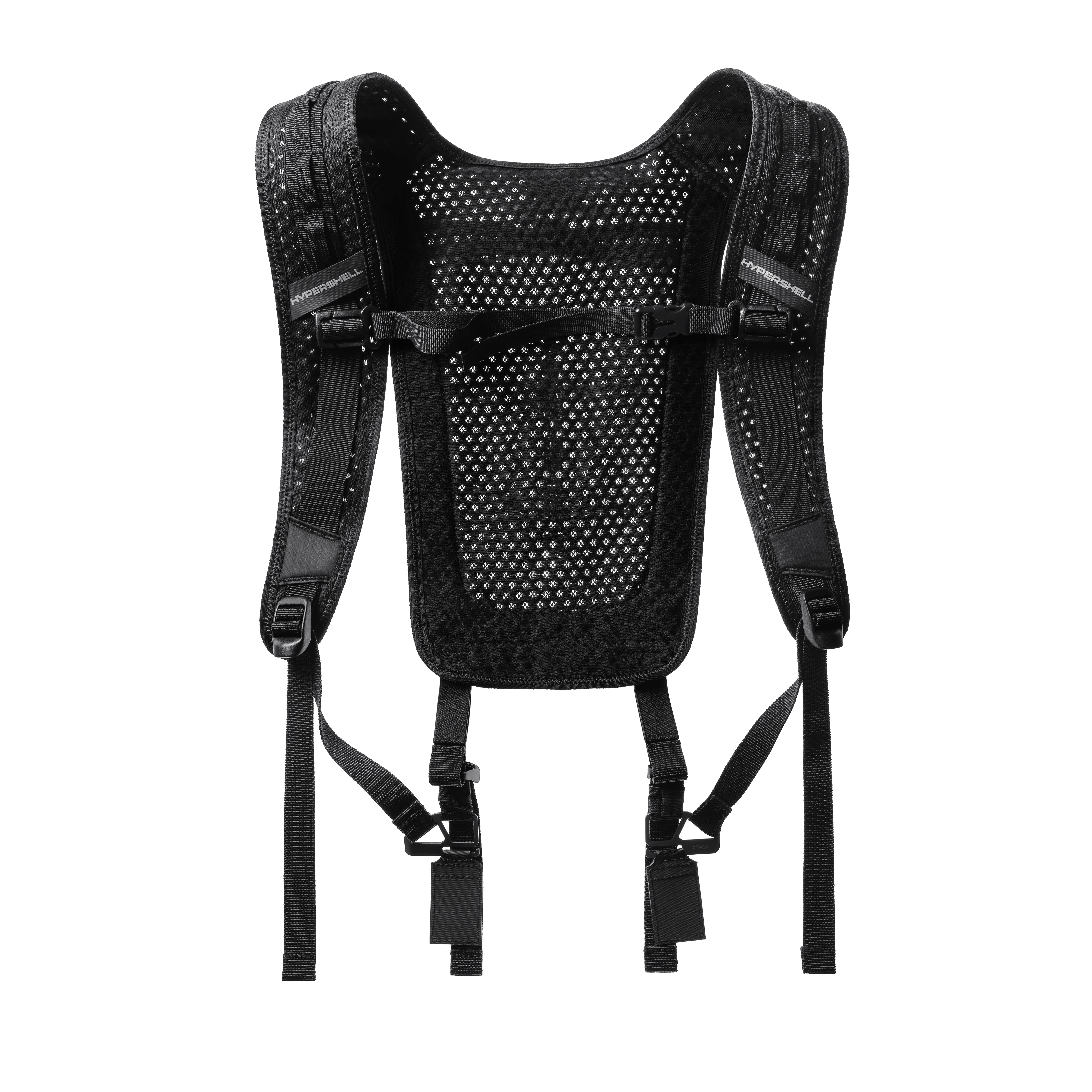 Bretelles AeroFlex Hypershell noires pour exosquelette X Series – vue avant