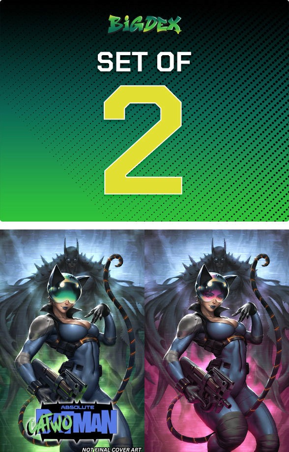 Absolute Catwoman #1 Trade Dress and Pink Virgin Variant Set Kendrick Lim Big Dex Comics Exclusive