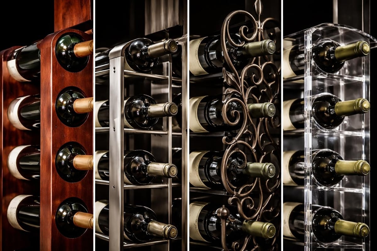 Premium wine rack materials comparison