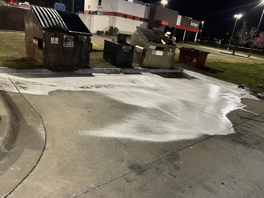 Commercial Dumpster Pad Cleaning and wash