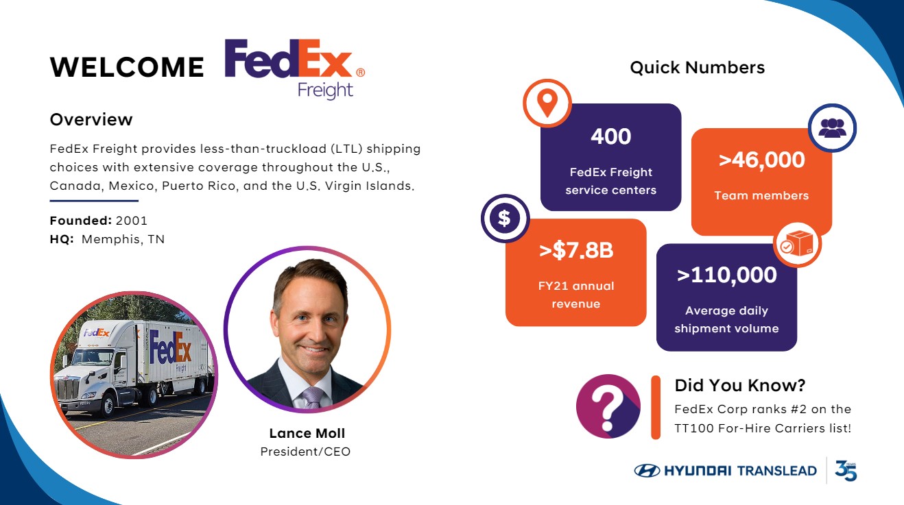 Welcome FedEx Freight