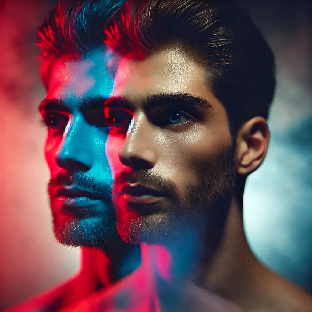 Profile portrait of a man in a white shirt against a light background