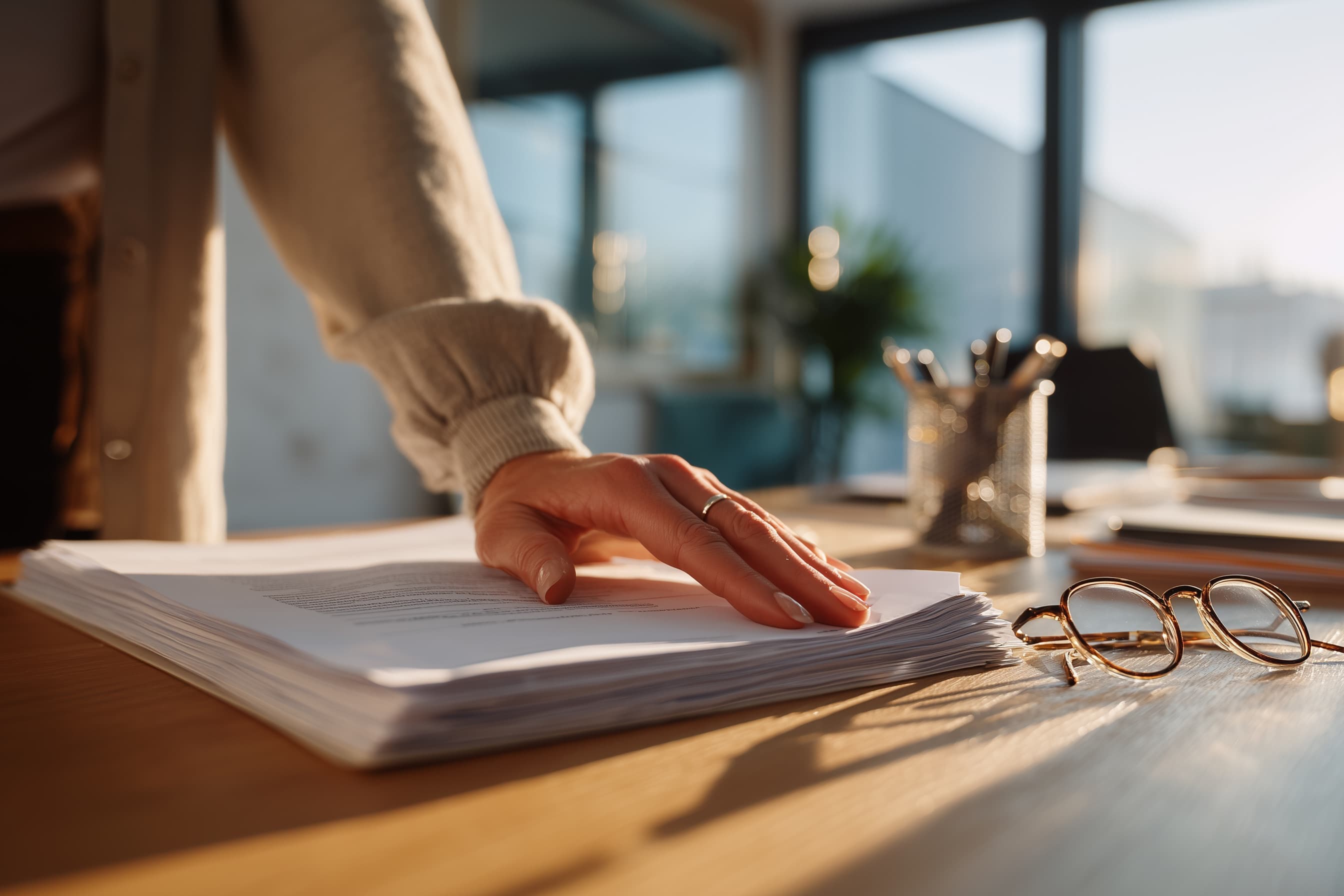 Photo d'une avocate et son client