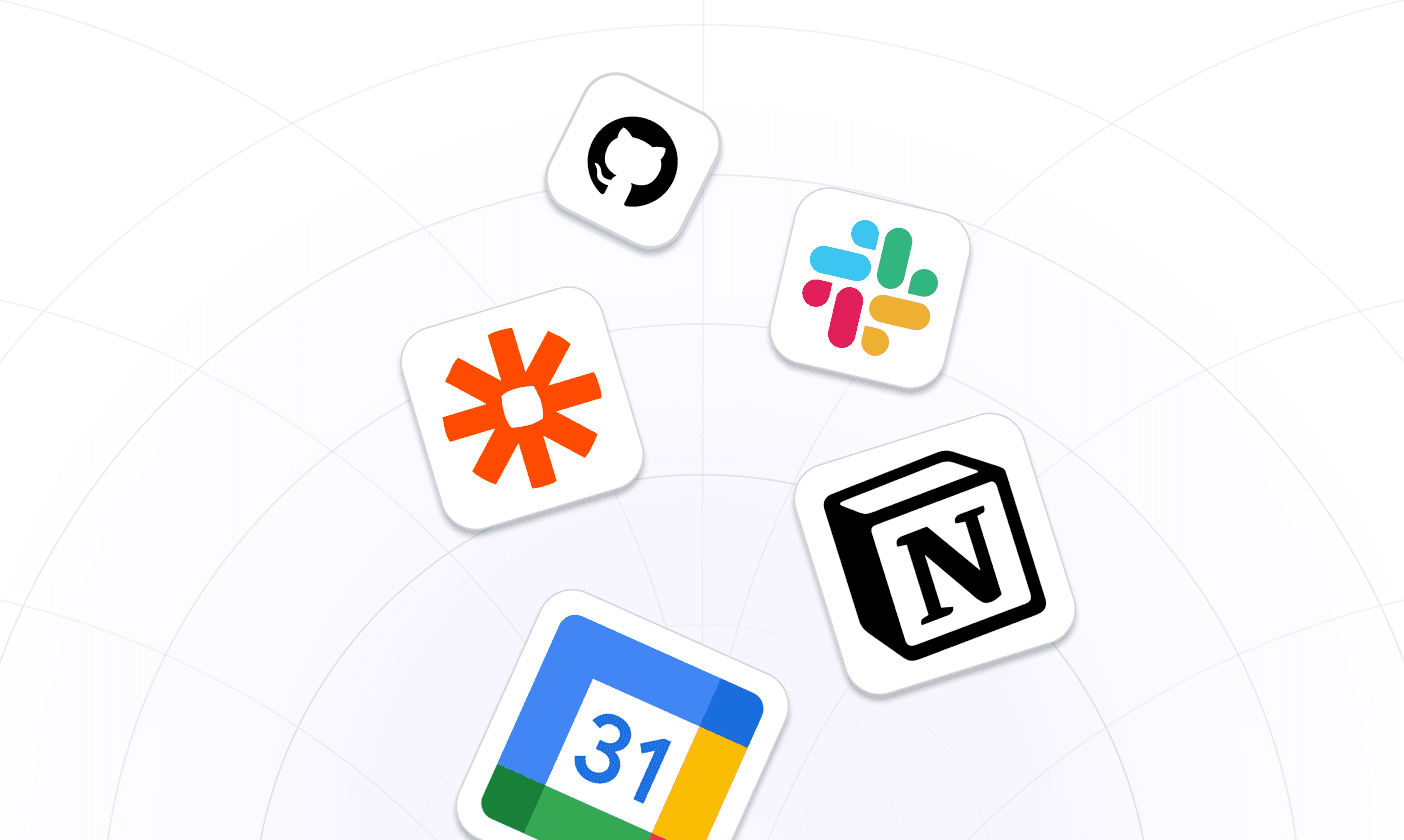 Logos of tools outward, illustrating easy integration with no engineering required.