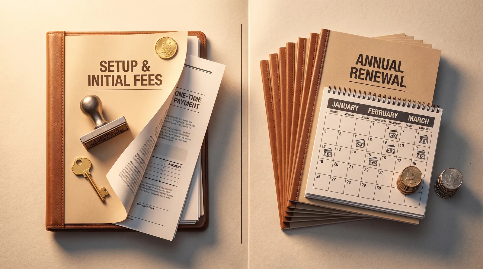 One-time vs annual fees for a Dubai company